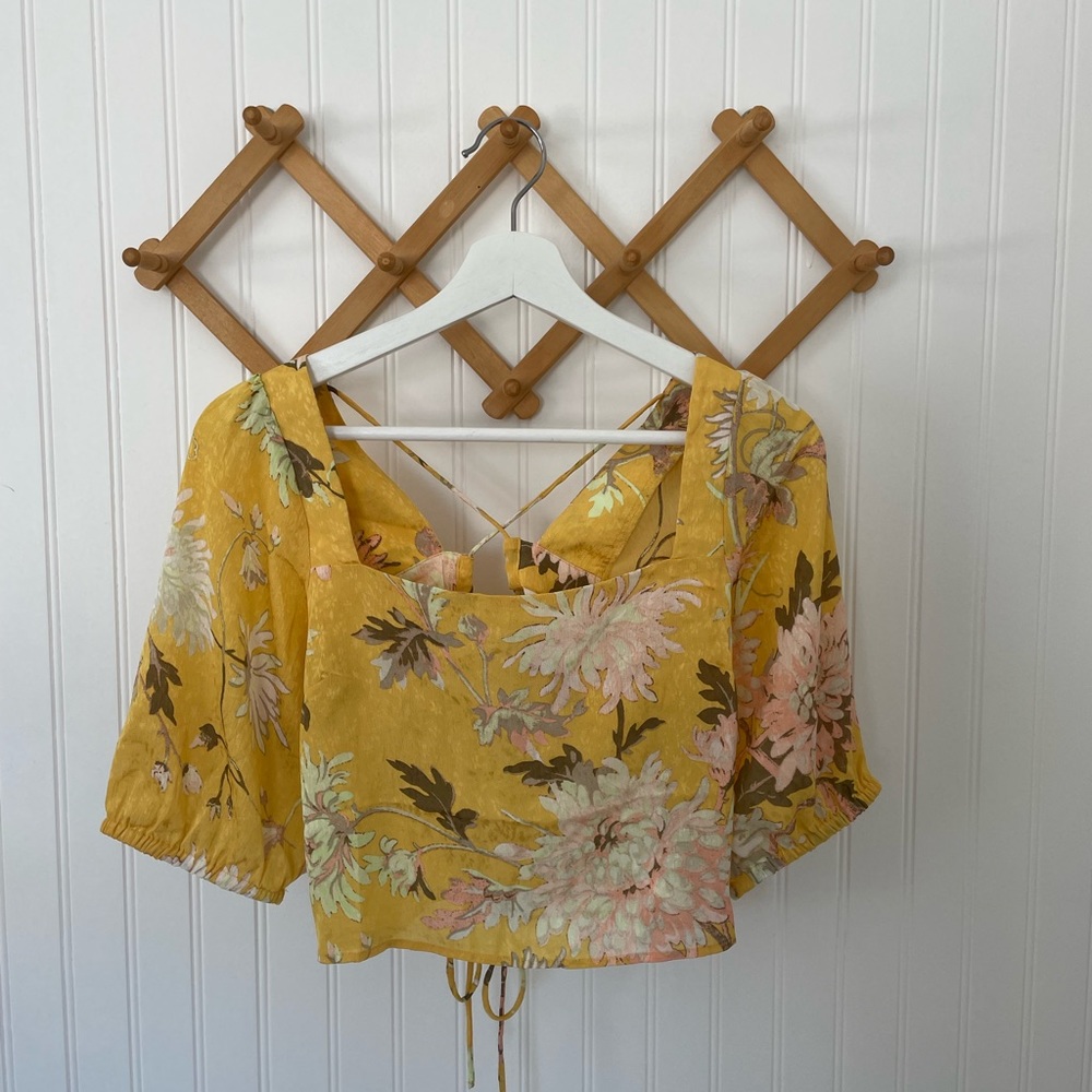 Floral silk fun tie in the back crop !